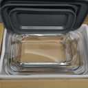 8-Piece Deep Glass Baking Dish Set with Plastic lids, Rectangular Glass Bakeware Set with Lids, Baking Pans for Lasagna, Leftovers, Cooking, Kitchen, Freezer-to-Oven and Dishwasher, Gray