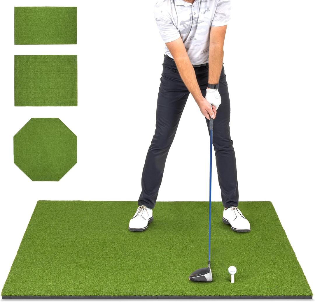 GoSports Elite Golf Hitting Mats for Indoor/Outdoor Practice  Choose Size  Turf Driving Range Mats for Golf Simulators and Practice