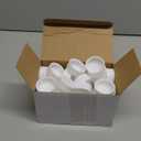 Rozer 50 Pcs White Plastic Bottle Caps 38 mm for Empty Juice Bottles, Tamper Seal Lids Container Lids Bottle Caps for Crafts DIY, 4, 8, 12, 16, and 32 oz Container