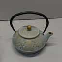 30.4oz Small Cast Iron Tea Kettle,SECHUDO Tea Pot Coated with Enameled Interior for Loose Tea, Cute Cast Iron Teapot with Stainless Steel Infuser for Stovetop Safe (900ml)