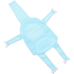 Baby Bath Seat Support Non Slip Universal Detachable Net Bathtub Sling Shower Mesh (Light Blue)