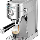 CASABREWS CM5418 Espresso Machine 20 Bar, Compact Espresso Maker with Steam Milk Frother, Stainless Steel Coffee Machine with 34oz Removable Water Tank for Cappuccino, Gift for Women or Men, Silver