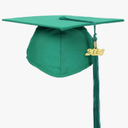 Unisex Adult Matte Graduation Cap with Tassel Year Charm 2025 Pack of 2