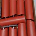 Homemory Christmas Flameless Candles, Battery Operated Candles with Remote Timers, Electric Fake Candles for Home, Christmas Decoration, Made of Plastic, Red/Burgundy, Set of 9