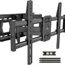 USX MOUNT Full Motion TV Mount for 42-80 Inch Flat Screen LED TV up to 120 lbs, Swivel TV Wall Mount Dual Articulating Arms, Tool-Free Tilt TV Bracket Max VESA 600x400mm, for 8-16 in Wood Studs
