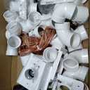 OVO Complete Set of Fittings for Central Vacuum Installation with 3 Low-Voltage inlets (Excluding Pipes), White, 1.5 Inch