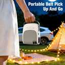 Mini Projector, 15000LM Portable Movie Projector for Bedroom, Real 720P Home Theater Supports 1080P, 3-Layer Glass Lens Projector for iPhone/TV Stick/PS5, Indoor & Outdoor Use