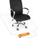 Thickened Chair Mat for Carpet- Low Pile Carpet Protector for Office Computer Desk Chair. Heavy Duty Desk Chair Mat for Carpeted Floors. Clear (with Lip, 47.5"X35.5"X0.15)