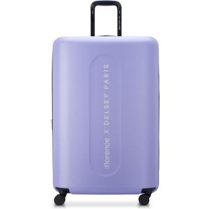 florence by mills Catch Flights Hardside Expandable Luggage with Spinner Wheels, Lavender, Checked-Large 29 Inch