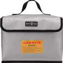 Fireproof Lithium Battery Safety Pouch Bag, Explosion Proof Storage Bag with Secure fastener Closure for Lithium Battery