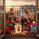 STYPOP 24 Pack 10" Christmas Gift Bags Medium Size with Tissue Paper, Reusable Non-Woven Christmas Tote Bags with Handles, Perfect for Xmas Gift Wrap/Party Favor Supplies, 10"  8"  4"