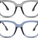 Oversized Reading Glasses for Women Large Square Blue Light Blocking Readers for Women Men