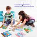 Wooden Puzzles for Toddlers 3-5 Years Old(Set of 6), 9 Pieces Preschool Educational and Learning Animal Jigsaw Puzzle Toy Gift Set for Girls (Princess)