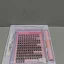 Lash Cluster Kit 10-18mm Wispy Lash Clusters C Curl Eyelash Clusters, DIY Lash Extension Kit with Lash Bond & Seal, Lash Glue Remover, Lash Tweezers(U12 Lash Kit)