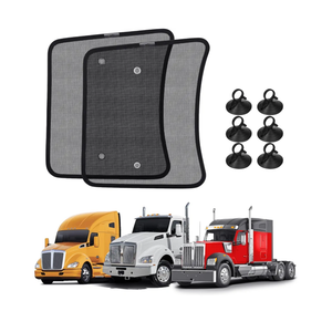 KUST 2PCS Side Window Sun Shade for Semi Truck, 20x16.9 inch Side Window Shade for Kenworth T680 / T880 / W990 (All Years),Sunshade with Suction Cup,Glare Shield UV Protection