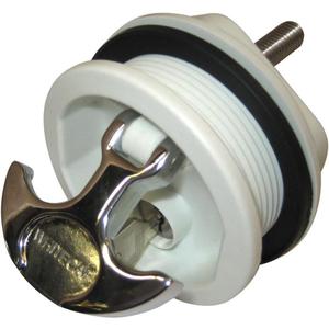 Whitecap T-Handle Latch - Chrome Plated Zamac/White Nylon - Locking - Freshwater Use Only
