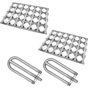 Kalomo Grill Burners Grill Briquette Tray for Alfresco Grill ALX2-30C, ALX2-42C, ALX2-42RFG, ALX2-56, ALX2-56BFG, 18.125" Ceramic Briquettes BBQ Pipe Tubes Grill Replacement Parts Stainless Steel