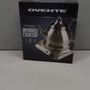 OVENTE Countertop Infrared Single Burner, 1000W Electric Hot Plate with 7 Ceramic Glass Cooktop, 5 Level Temperature Setting & Easy to Clean Base, Compact Stove for Home Dorm Office, Silver BGI101S