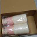 Domensi 60 Pieces Tea Party Decorations Include 30 Pcs 9 oz Paper Cups with Handle and 30 Pcs Tea Party Paper Plates Disposable Blossom Teacups and Saucers for wedding Favors(Elegant)
