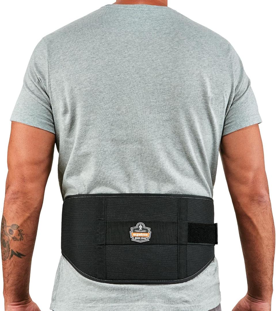 Ergodyne ProFlex 1500 Weight Lifters Style Back Support Belt, X-Large, Black