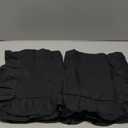 Ruffle Pillow Cases Queen Size Set of 2 Soft Wrinkle Resistant Brushed Microfiber Ruffled Pillowcases Envelope Pillow Shams Cover Festive Gift for Hotels,Guest Rooms 20x30 Inch (Black)
