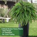 Dkaltm Single Silky Artificial Boston Fern Bush, 49Inch Large Artificial Ferns for Outdoors, Large Faux Ferns Artificial Plants,Suitable for Decorating Office, Living Room Faux Greenery,95Branches