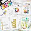 3Pcs Watercolor Workbook Paint Book Beginner Friendly Painting Kit, 5.51 x 8.26 x 0.1 inches