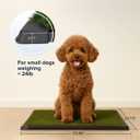 PETMAKER Artificial Grass Puppy Pee Pad with Tray, Reusable Dog Potty Training Mat for Indoor & Outdoor Use, Easy Clean Artificial Turf Surface for Dogs and Small Pets, Fake Grass Potty