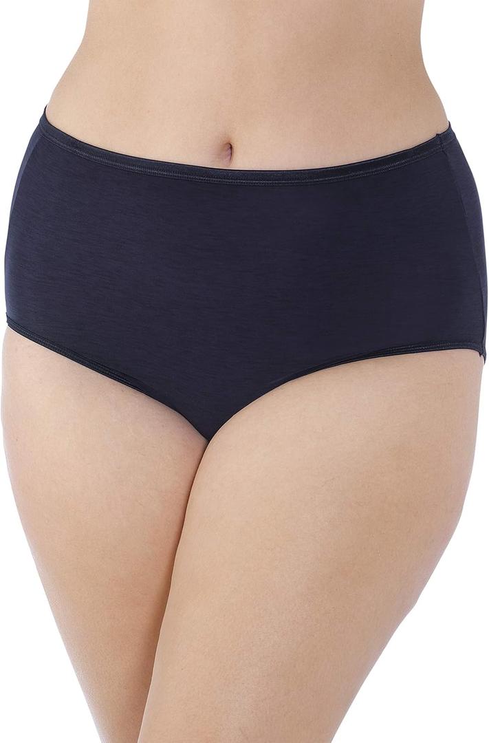 Vanity Fair Women's Illumination Brief Panties (Regular & Plus Size), Plus Size - Midnight Black, 12