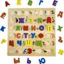 Russian Alphabet Wooden Puzzles for Toddlers, Learn Russian Alphabet Words for Kids, Russian Toys Montessori Educational Letters Puzzles