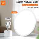 Brightever 12 Inch 6 Pack LED Flush Mount Ceiling Light Fixtures, Super Slim 0.67 Inch, 28W Dimmable LED Ceiling Light, 5000K Daylight 3200LM Modern Ceiling Lamps for Bedroom, Kitchen, Hallway, White