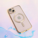 Magnetic Phone Case for iPhone 14 Pro Max [Compatible with MagSafe] Mil-Grade Drop Protection Slim Shockproof Protective Clear Phone Case for iPhone 14 Pro Max,Gold