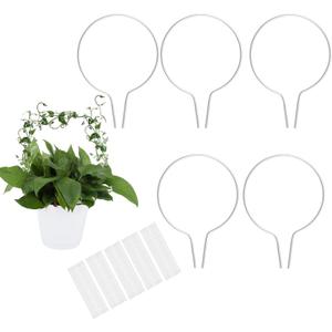 5pcs Round Acrylic Trellis for Climbing Plants, Small Plant Trellis House Plant Accessories for Indoor Outdoor Pothos Vine Ivy Monstera Hoya Flowers