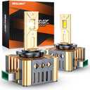 SEALIGHT D3S Bulbs, 6500K Cool White 45000 LM 10X Brightness HID Bulbs, 0.01S Instant Start 1:1 D3S Original HID Replacement 66340 42403 42302 Plug and Play Pack of 1