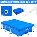 7 x 5ft Rectangular Pool Cover for Frame Above Ground Pool Cover 87" X 59" Rectangle Frame Swimming Pool Cover for Rectangle Frame Pool Heavy Duty Pool Cover Protector for Garden Swimming Pool Cover