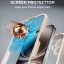Miracase Magnetic for iPhone 16 Plus Case Full-Body Phone with Built-in Glass Screen Protector, [Compatible with MagSafe] Military Drop Proof 16 Plus Cover Bumper, Desert