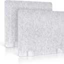 2 Pack Acoustic Desk Dividers, 24" x 20" (Silver Gray)