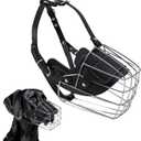 Extra Large Metal Basket Dog Muzzle for Great Dane, Cage Muzzle to Stop Barking & Prevent Biting for Large Dogs Rottweiler, Cane Corso, German Shepherd, Mastiff, Labrador