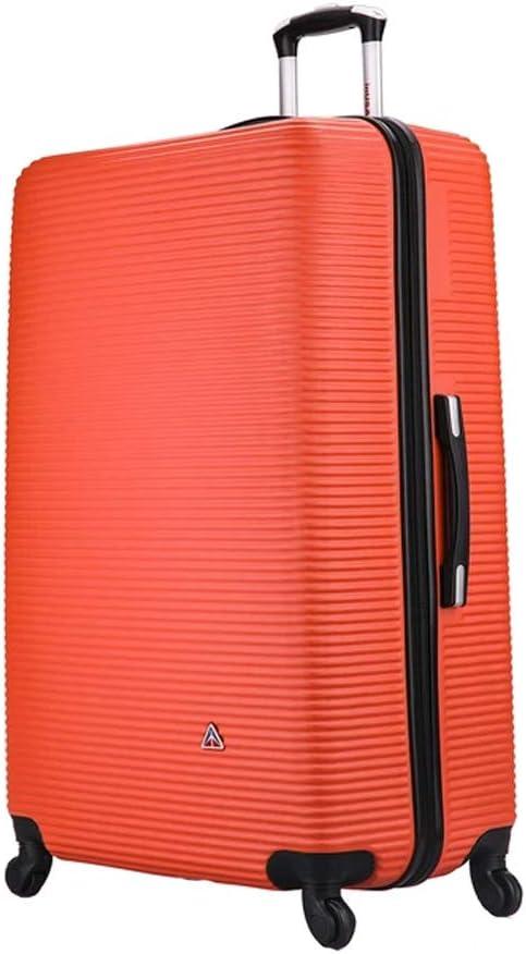 InUSA ROYAL Hardside Spinner Luggage with Ergonomic Handles | Spacious Travel Suitcase with Four Spinner Wheels and Studs | 32 Inch Extra Large Spinner Luggage | Orange