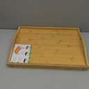 Bamboo Bed Tray Table, Folding Legs and Handles, Breakfast Tray, Laptop Desk for Bed or Sofa, Serving Tray for Eating, Working, Reading,Picnic