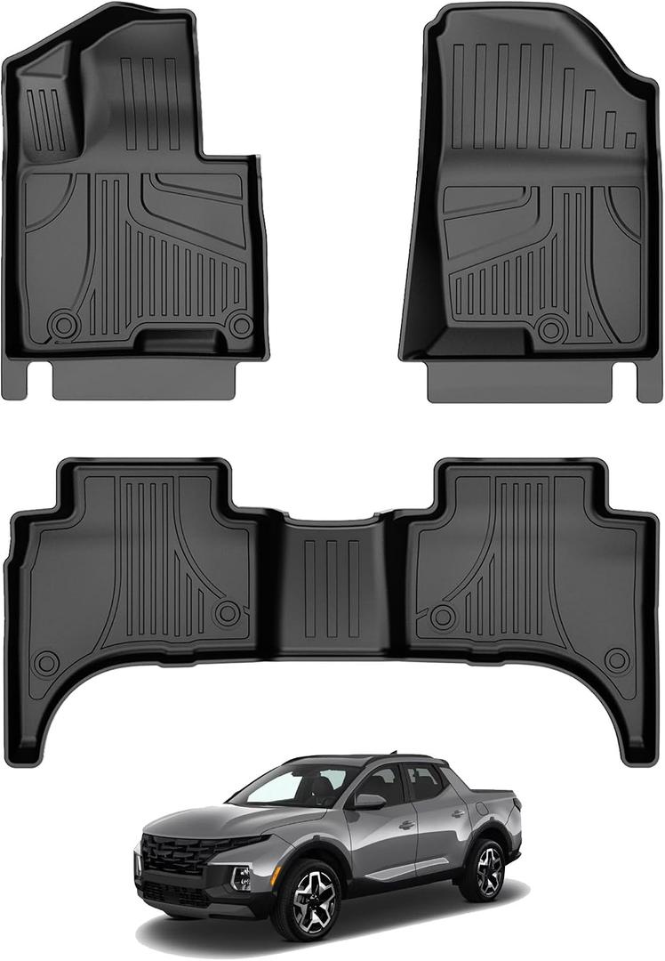 Floor Mats for Hyundai Santa Cruz 2022-2026, All Weather Floor Liners
Custom Fit Waterproof Easy to Clean Heavy Duty Non-Slip 1st & 2nd Row Car Mats