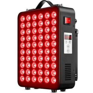 Red Light Therapy for Body, 660nm 850nm Near Infrared Light Therapy Panel, 60 Dual Chip LED Device with 300W of Power, Ideal for Body, Face, Improve Sleep, Skin Health, Includes Hanging Kit & Handle
