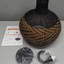 Arturesthome Rattan Pendant Light for Kitchen Island, Wicker Chandelier, Handmade Woven Hanging Ceiling Lighting Fixtures Lampshade for Living Room Bedroom (15.7" * 15.7")