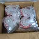 4 inch Casters Load 2400lbs -Includes 2 Sets of Adaptive Screws -Lockable Bearing Plate Heavy Duty Caster with Brakes, 360-degree Swivel for Furniture and Workbench Cart, Set of 4