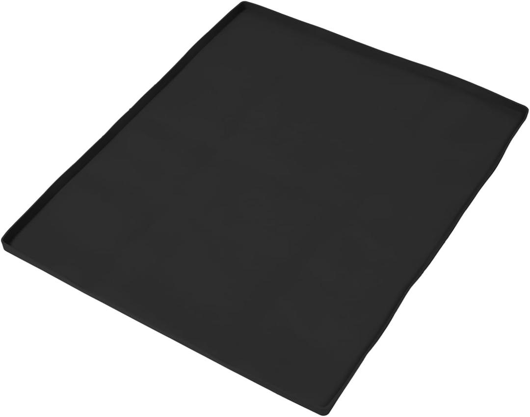 Silicone Washer and Dryer Top Non- Pad for Laundry Room Organization Grey Cover for Washing Machine and Dryer Use (60.00X50.00X1.00CM, Black)