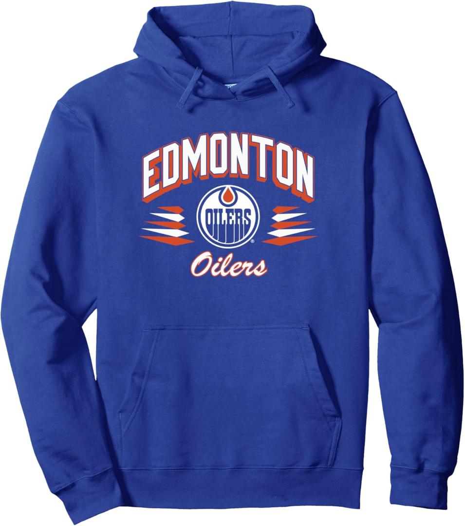 Edmonton Oilers Retro Diamond Blue Officially Licensed Pullover Hoodie XL