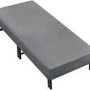 Cot Sheets 31" x 75"(Sheet Only), Cot Fitted Sheet Ultra Soft and Breathable Snug Fit for Narrow Twin Mattress/RVs Bunk/Guest Beds/Army Cots/Trifold Mattress/Travel Size Mattress Grey