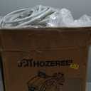 100 FT x 1/2" Retractable Garden Hose Reel by HOZEREEL, Decorative Outdoor Garden Hose Reels - Automatic Self Retract Wall Mount Hose Reel Enclosed Storage, Any Length Lock, 10 Pattern Nozzle-Grey