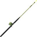 Zebco Big Cat Conventional Reel and Fishing Rod Combo, 8-Foot 2-Piece Fishing Pole, Right-Hand Retrieve, Pre-Spooled with 30-Pound Hi-Vis Zebco Line, All-Brass Gear Drive, Size 500 Reel, Green