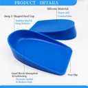 2 x Silicone Heel Cups for Heel Pain Relief - Heel Supports for Heel Bone spur Pain Relief, Men Women Plantar Fasciitis (Pair, L Women 9.5-12.5 / Men 8.5-11.5)